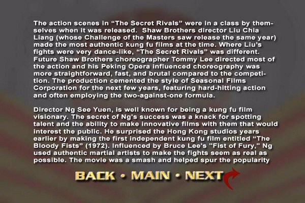 Secret Rivals Liner Notes? - Classic Martial Arts Cinema 1920-1985 ...